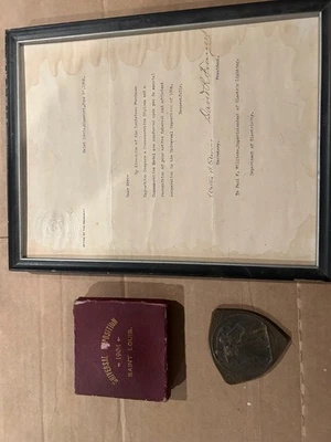 COMPRA DE LUISIANA St Louis Expo 1904 Medalla de Premio de Bronce / Escudo por A Weinman Foto 1 de 4