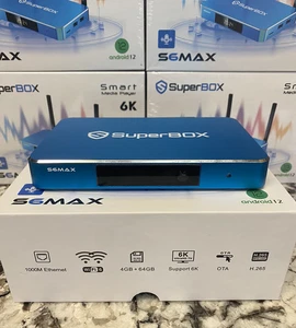 SuperBOX S6 Max ~ 2025 6k HDTV ~ Android box ~ Fast Shipping - Supreme Keyboard - Picture 1 of 11