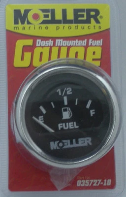 Moeller 035727-10 In Dash Fuel Tank Gauge Chrome Bezel - Image 1 of 2
