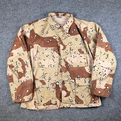 Chaqueta Camuflada Vintage Chocolate Chip Para Hombre XL Desert Storm Rothco Hecha en EE. UU. Años 80 Foto 1 de 4