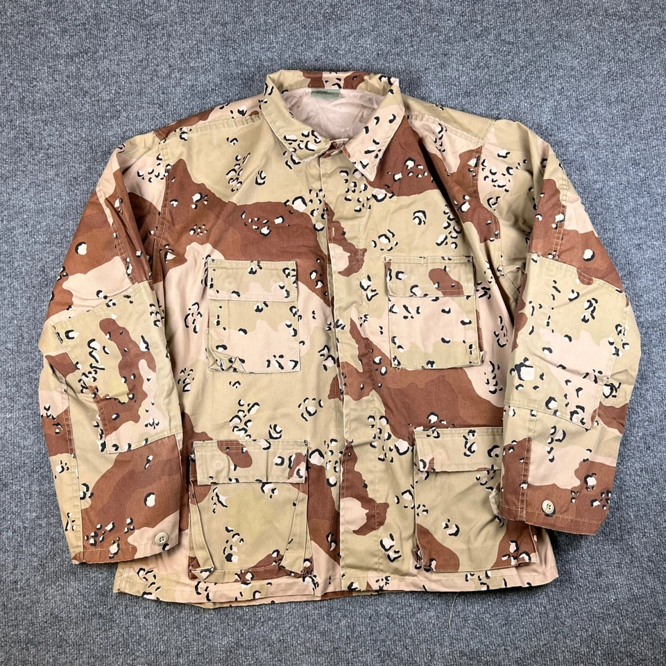 Chaqueta Camuflada Vintage Chocolate Chip Para Hombre XL Desert Storm Rothco Hecha en EE. UU. Años 80 Foto 1 de 4