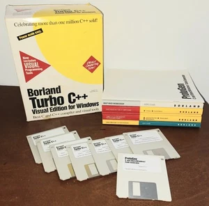 Borland Turbo C++ 3.0 Visual Edition For Windows 3 1/2" Discs Manuals - Picture 1 of 7
