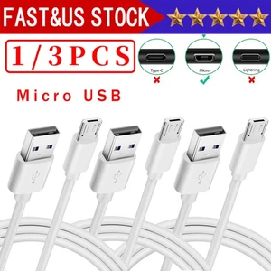 3/6ft Micro USB Fast Charging Cable Cord For Samsung Android Phone Charger 3 Pcs - Picture 1 of 18