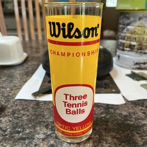 Vintage Wilson Tennis Ball Drinking Cocktail Tumbler Glass - Picture 1 of 6