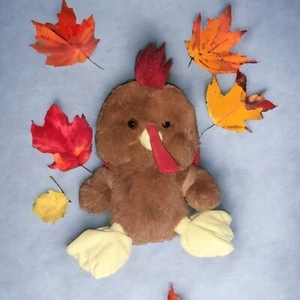 Noahs Ark Brown Red Turkey stuffed Animal Tail Backpack 12" Thanksgiving - Picture 1 of 9