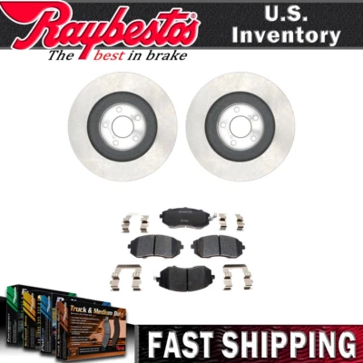 Rotores de freno delanteros y pastillas de freno de cerámica con herrajes para Saab 9-2X 2006 2005 Foto 1 de 4