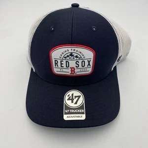Boston Red Sox '47 2022 Entrenamiento de Primavera Panorama Trucker Snapback - Azul Marino/Blanco - Imagen 1 de 6