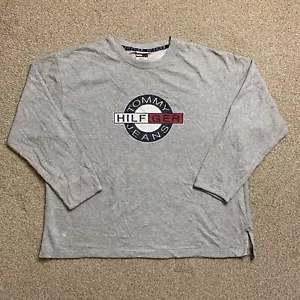 Tommy Hilfiger Jeans Pullover Sweatshirt Pulli Vintage Spell Out Retro 90er L - Bild 1 von 11