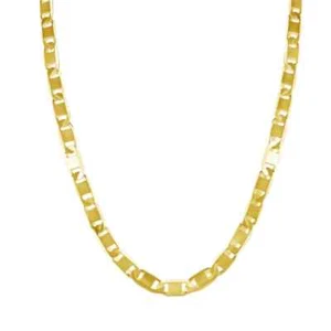 14k Gold Plated 925 Sterling Silver 6 Sided Diamond Cut Valentino 2.7mm Chain - Picture 1 of 2