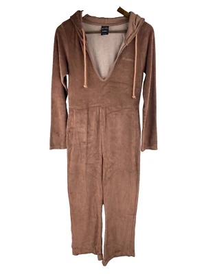 Mono con Capucha Urban Outfitters IETS FRANS L Kenny Terciopelo Suave Marrón Exuberante Foto 1 de 4