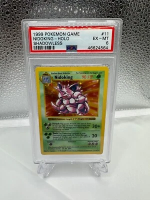 Pokemon Nidoking Base Set Shadowless 11/102 PSA 6 - Image 1 of 3