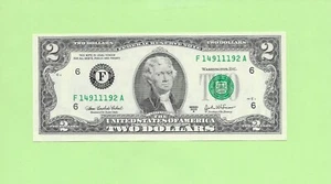 N1S .. 2003A ..UNCIRC $2 F 1491 1192 A .... 2003A $2 F-A NICE NOTE FRN - Picture 1 of 2