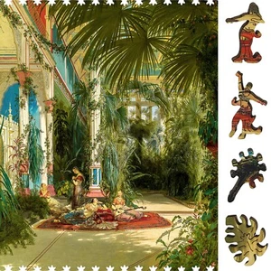 Wooden Jigsaw Puzzle for Adults by FoxSmartBox - 282 Pieces - Palm House - Picture 1 of 7