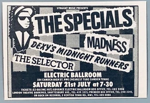THE SPECIALS MADNESS THE SELECTER 1979 CONCERT ADVERT UK CONCERT 2 Tone Ska - Picture 1 of 2