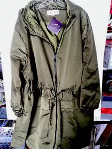 Ava & Viv Women’s Olive Green Raincoat Size 4X Water Resistant - Picture 1 of 8