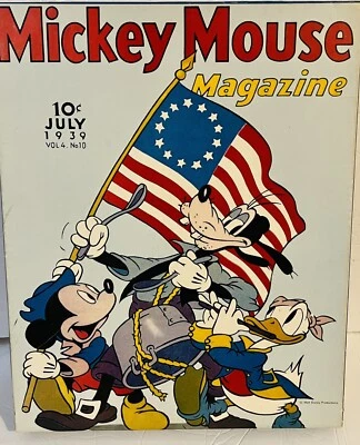 Vintage Springbok Jigsaw Puzzle MICKEY MOUSE Magazine July 1939 Spirit of '76 - Image 1 of 4
