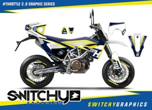 KIT ADESIVI GRAFICHE THROTTLE per moto SM 701 DECALS DEKOR - Picture 1 of 1