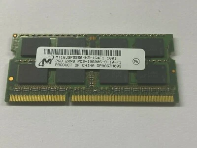 Micron laptop memory  2GB 2RX8 PC3-10600S-9-10-F1 - Image 1 of 2