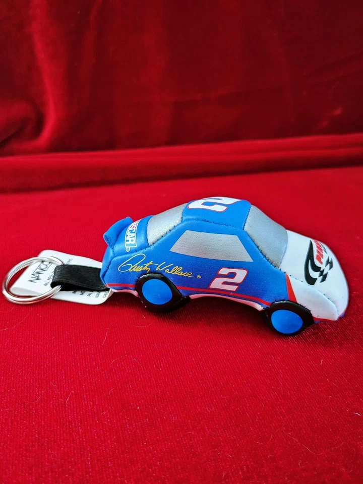 Rare-1999 Nanco Nascar Rusty Wallace Signat Plush Racecar Key Chain Motor Sports - Image 1 of 3
