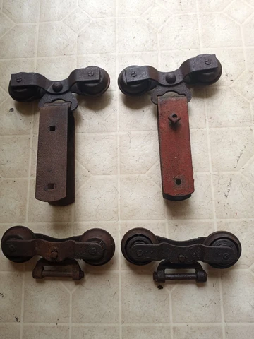 3 + 1 Antique Cannonball Barn Door Rollers Restore Cover