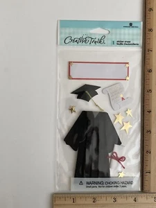 American Greetings Creative Touch Abschlusskleid Kappe Diplom 3D Aufkleber - Bild 1 von 1