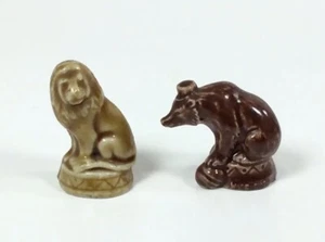 (2)Red Rose Tea's CIRCUS FIGURES Series by WADE England~ Lion & Bear With Hat - Picture 1 of 6