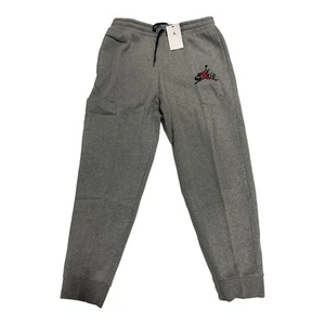 Jordan Pants Men's Size S M L Jumpman Fleece Jogger Athleisure Grey DH9502-091 - Picture 1 of 4