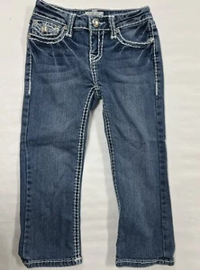 L.A. Idol USA Girl’s Jeans Size 12 Bling Studded Rhinestones Capri Length - Picture 1 of 20