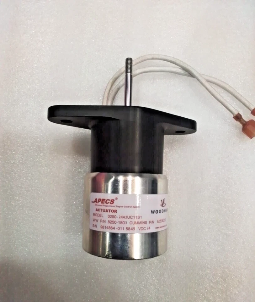ACTUADOR MADERA MODELO 24V - 0250-24A3UC11S1 - 8250-1503 CUMMINS P/N - A053E213 Foto 1 de 4