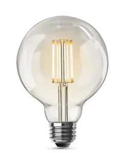 Feit Electric 60W Clear Glass Standard Base G30 LED Light Bulb, Warm Light 2100K - Picture 1 of 1