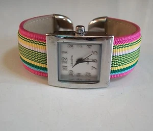 WOMEN'S COOL CANDY COLORS RIBBON STYLE  FASHION BANGLE CASUAL WRIST WATCH - Picture 1 of 4