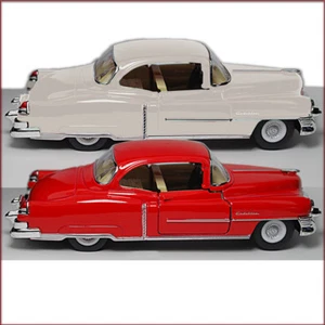 Dos Kinsmart 1953 blanco - rojo Cadillac serie 62 ht escala 1:43 fundido a presión sin caja - Imagen 1 de 5