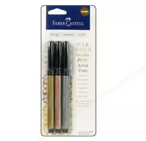 Faber Castell Mix & Match Pitt Artist Pen Set Metallic Classic US - Picture 1 of 1