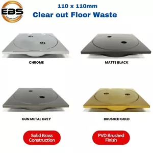 Clear Out Waste 110mm x 100mm Solid Brass - Picture 1 of 6