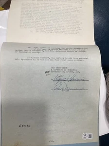 Ethel Merman Signed CBS Employment Contract 1954 Beckett Authentication T13 - Picture 1 of 4