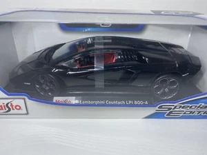 Maisto 1:18 Lamborghini Countach Diecast Scale Model Car Spec Edition Black Red - Picture 1 of 6