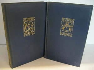 THE CHRONICLES OF AMERICA 1921 Volumes 11 - 12 Eve of Revolution Washington Lot - Foto 1 di 3