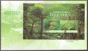 2019 Norfolk Island TREE FERN Mini Sheet Stamp FDC - Bild 1 von 2
