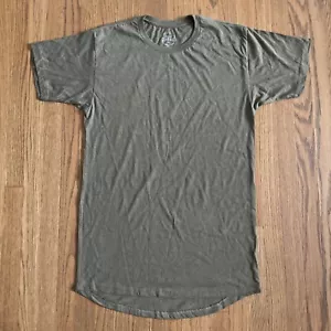 T-Shirt True Classic Rundhalsausschnitt LANGER KÖRPER groß HEATHER MILITÄRGRÜN Herren MEDIUM - Bild 1 von 5