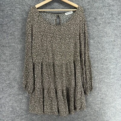 Vestido Impressions Mujer 2X Plus Negro Floral Cambio Corto Gancho y Ojo Manga Larga Foto 1 de 4