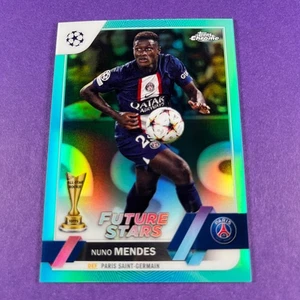 2022-23 Topps Chrome UCC 26 Nuno Mendes Paris Saint-Germain Aqua /199 - Foto 1 di 6
