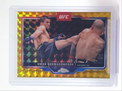 UMAR NURMAGOMEDOV 2025 TOPPS CHROME UFC GOLD GEOMETRIC REFRACTOR /50 Q4841 - Image 1 of 2