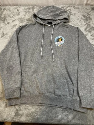 RVCA Hoodie Mens Large Gray Ron Jon Surf Shop Skeleton Surfer Graphic Pullover - Image 1 of 4