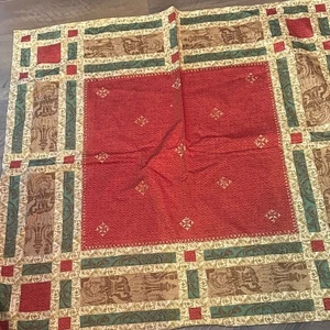 Elegante rot-braune Tischdecke - Bild 1 von 3