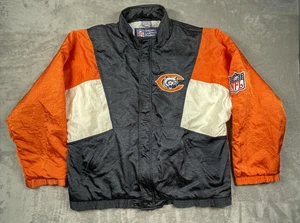 Chaqueta cortavientos vintage de los Chicago Bears para hombre negra naranja fútbol americano NFL años 90 - Imagen 1 de 9