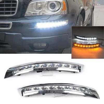 Paar LED-Tagfahrlicht DRL-Tagfahrleuchten für Volvo XC90 2007-2013 mit Blinker - Bild 1 von 4