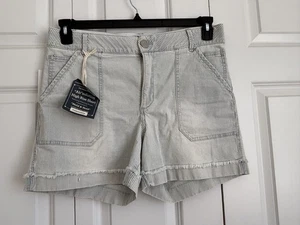 DEMOCRACY WOMENS SHORT SIZE 14 Ab SOLUTION STRIPLE WHITE/BLUE UTILITY POCKETS - Picture 1 of 6