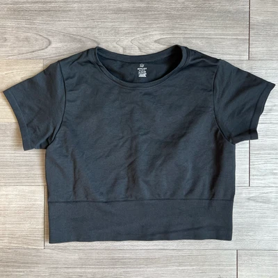 Camisa atlética negra sin costuras Offline by Aerie Sidewalk para mujer XL Foto 1 de 4