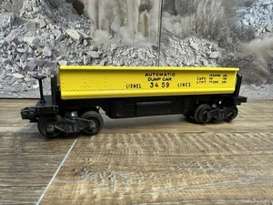 VINTAGE LIONEL TRAINS POSTWAR O GAUGE 3459 AUTOMATIC DUMP CAR O27 RESTORED - Picture 1 of 6