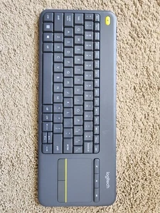 Logitech K400+ Wireless Keyboard K400 Plus Dark Grey. Never Used. Batteries Too! - Picture 1 of 9